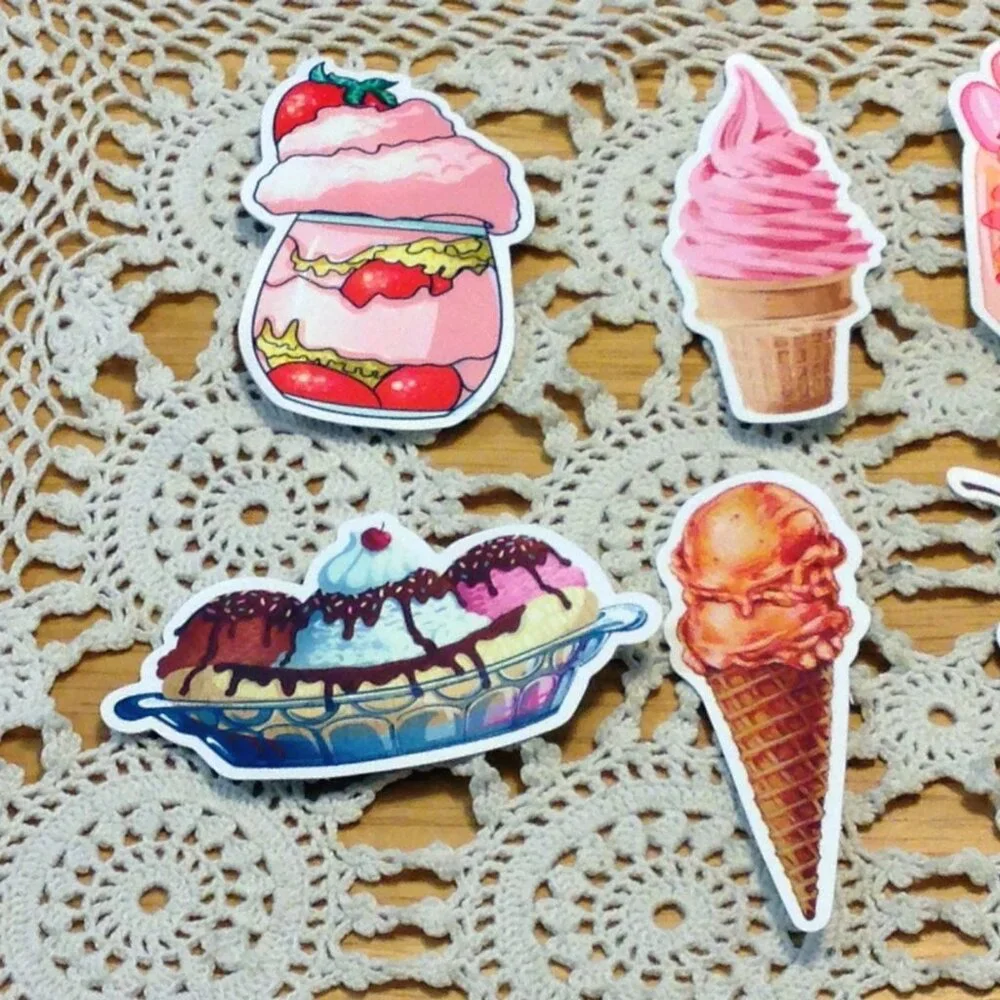 Crafts stickers bundle, ice cream and desserts